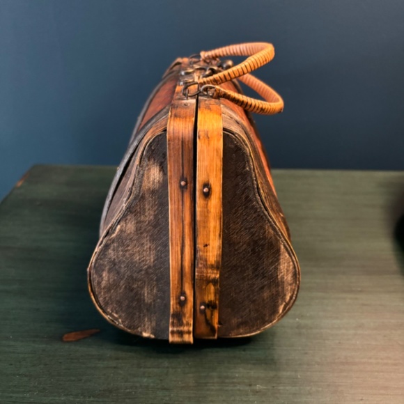 Handmade Wooden Handbag Brown - Picture 5 of 6